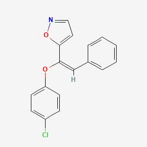 5-[(E)-1-(4-chlorophenoxy)-2-phenylethenyl]-1,2-oxazole