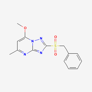 Benzyl 7-methoxy-5-methyl[1,2,4]triazolo[1,5-a]pyrimidin-2-yl sulfone