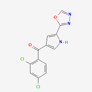 molecular formula C13H7Cl2N3O2 B3036690 (2,4-dichlorophenyl)[5-(1,3,4-oxadiazol-2-yl)-1H-pyrrol-3-yl]methanone CAS No. 400074-82-0