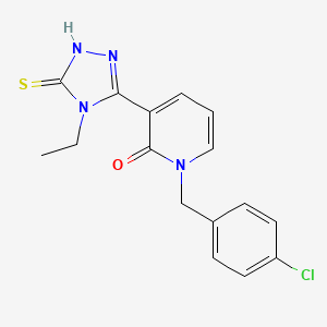 1-(4-chlorobenzyl)-3-(4-ethyl-5-sulfanyl-4H-1,2,4-triazol-3-yl)-2(1H)-pyridinone