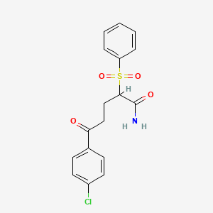 2-(Benzenesulfonyl)-5-(4-chlorophenyl)-5-oxopentanamide