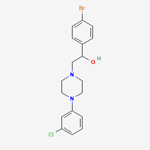 molecular formula C18H20BrClN2O B3036707 1-(4-Bromophenyl)-2-[4-(3-chlorophenyl)piperazin-1-yl]ethanol CAS No. 400075-56-1