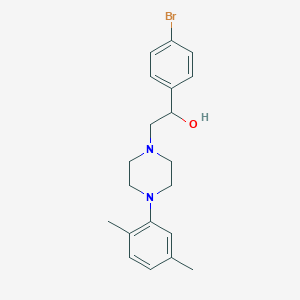 molecular formula C20H25BrN2O B3036708 1-(4-溴苯基)-2-[4-(2,5-二甲苯基)哌嗪-1-基]乙醇 CAS No. 400075-57-2