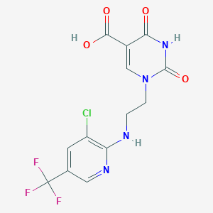 1-[2-[[3-Chloro-5-(trifluoromethyl)pyridin-2-yl]amino]ethyl]-2,4-dioxopyrimidine-5-carboxylic acid