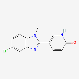 5-(5-chloro-1-methyl-1H-1,3-benzimidazol-2-yl)-2(1H)-pyridinone