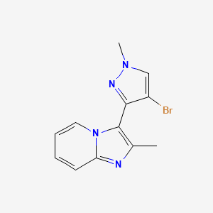 molecular formula C12H11BrN4 B3036731 3-(4-bromo-1-methyl-1H-pyrazol-3-yl)-2-methylimidazo[1,2-a]pyridine CAS No. 400076-46-2