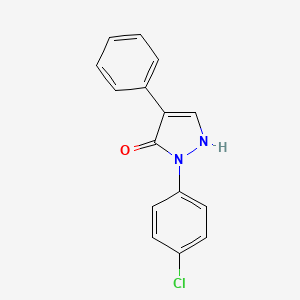 molecular formula C15H11ClN2O B3036734 2-(4-氯苯基)-4-苯基-1,2-二氢-3H-吡唑-3-酮 CAS No. 400076-61-1
