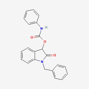 molecular formula C22H18N2O3 B3036735 1-苄基-2-氧代-2,3-二氢-1H-吲哚-3-基 N-苯基氨基甲酸酯 CAS No. 400076-63-3