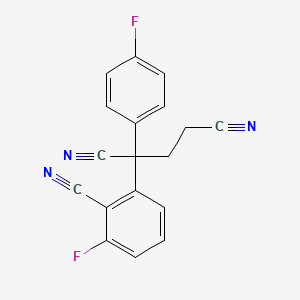 2-(2-Cyano-3-fluorophenyl)-2-(4-fluorophenyl)pentanedinitrile