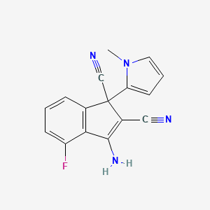 3-amino-4-fluoro-1-(1-methyl-1H-pyrrol-2-yl)-1H-indene-1,2-dicarbonitrile