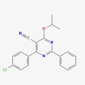 4-(4-Chlorophenyl)-6-isopropoxy-2-phenyl-5-pyrimidinecarbonitrile