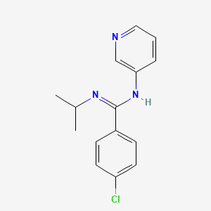 molecular formula C15H16ClN3 B3036758 4-氯-N'-异丙基-N-(3-吡啶基)苯甲酰亚胺 CAS No. 400077-97-6