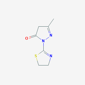 molecular formula C7H9N3OS B3036764 2-(4,5-dihydro-1,3-thiazol-2-yl)-5-methyl-4H-pyrazol-3-one CAS No. 400078-45-7