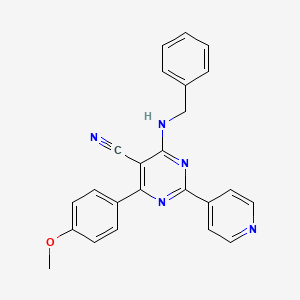 molecular formula C24H19N5O B3036766 4-(Benzylamino)-6-(4-methoxyphenyl)-2-(4-pyridinyl)-5-pyrimidinecarbonitrile CAS No. 400078-50-4