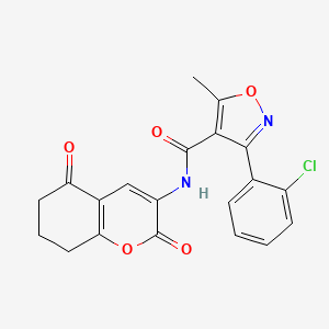 molecular formula C20H15ClN2O5 B3036771 3-(2-氯苯基)-N-(2,5-二氧代-5,6,7,8-四氢-2H-色烯-3-基)-5-甲基-4-异恶唑甲酰胺 CAS No. 400078-84-4