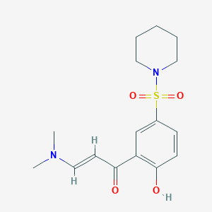 (E)-3-(dimethylamino)-1-(2-hydroxy-5-piperidin-1-ylsulfonylphenyl)prop-2-en-1-one
