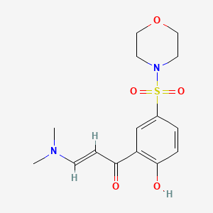 (E)-3-(dimethylamino)-1-(2-hydroxy-5-morpholin-4-ylsulfonylphenyl)prop-2-en-1-one