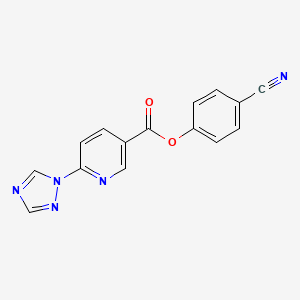 molecular formula C15H9N5O2 B3036777 4-cyanophenyl 6-(1H-1,2,4-triazol-1-yl)nicotinate CAS No. 400079-24-5