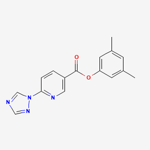 3,5-dimethylphenyl 6-(1H-1,2,4-triazol-1-yl)nicotinate
