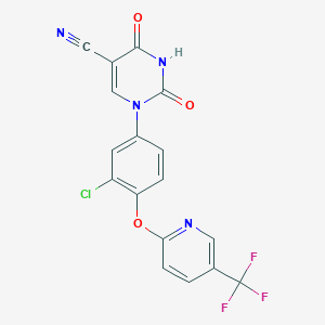 1-[3-Chloro-4-[5-(trifluoromethyl)pyridin-2-yl]oxyphenyl]-2,4-dioxopyrimidine-5-carbonitrile