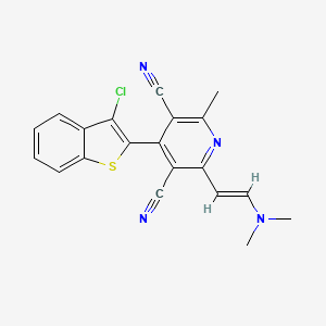 4-(3-chloro-1-benzothiophen-2-yl)-2-[(E)-2-(dimethylamino)ethenyl]-6-methylpyridine-3,5-dicarbonitrile