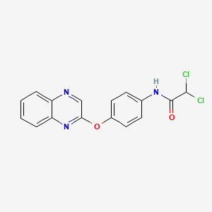 molecular formula C16H11Cl2N3O2 B3036793 2,2-二氯-N-[4-(2-喹喔啉氧基)苯基]乙酰胺 CAS No. 400080-02-6