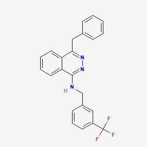 molecular formula C23H18F3N3 B3036795 4-benzyl-N-[3-(trifluoromethyl)benzyl]-1-phthalazinamine CAS No. 400080-06-0