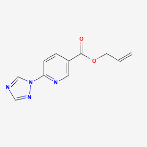 molecular formula C11H10N4O2 B3036806 allyl 6-(1H-1,2,4-triazol-1-yl)nicotinate CAS No. 400080-45-7