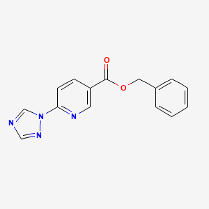 molecular formula C15H12N4O2 B3036807 benzyl 6-(1H-1,2,4-triazol-1-yl)nicotinate CAS No. 400080-58-2
