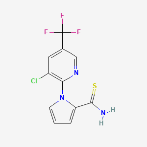 molecular formula C11H7ClF3N3S B3036811 1-[3-氯-5-(三氟甲基)-2-吡啶基]-1H-吡咯-2-硫代甲酰胺 CAS No. 400080-85-5
