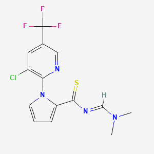 1-[3-chloro-5-(trifluoromethyl)pyridin-2-yl]-N-(dimethylaminomethylidene)pyrrole-2-carbothioamide