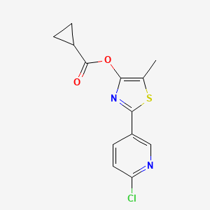 2-(6-Chloro-3-pyridinyl)-5-methyl-1,3-thiazol-4-yl cyclopropanecarboxylate