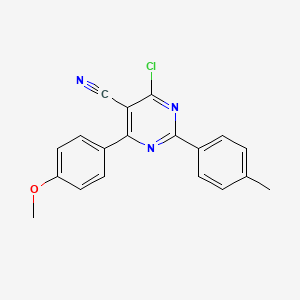 4-Chloro-6-(4-methoxyphenyl)-2-(4-methylphenyl)-5-pyrimidinecarbonitrile
