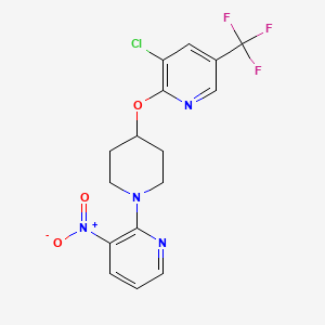 3-Chloro-2-{[1-(3-nitro-2-pyridinyl)-4-piperidinyl]oxy}-5-(trifluoromethyl)pyridine
