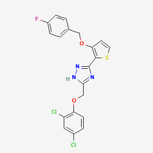 5-[(2,4-dichlorophenoxy)methyl]-3-{3-[(4-fluorobenzyl)oxy]-2-thienyl}-1H-1,2,4-triazole