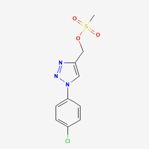 molecular formula C10H10ClN3O3S B3036830 [1-(4-氯苯基)-1H-1,2,3-三唑-4-基]甲基甲磺酸酯 CAS No. 400081-83-6