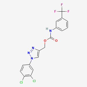 molecular formula C17H11Cl2F3N4O2 B3036831 [1-(3,4-dichlorophenyl)-1H-1,2,3-triazol-4-yl]methyl N-[3-(trifluoromethyl)phenyl]carbamate CAS No. 400081-85-8