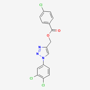 molecular formula C16H10Cl3N3O2 B3036832 [1-(3,4-dichlorophenyl)-1H-1,2,3-triazol-4-yl]methyl 4-chlorobenzenecarboxylate CAS No. 400081-86-9