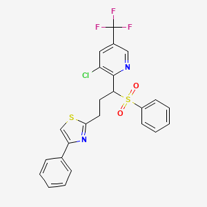 3-Chloro-2-[1-(phenylsulfonyl)-3-(4-phenyl-1,3-thiazol-2-yl)propyl]-5-(trifluoromethyl)pyridine