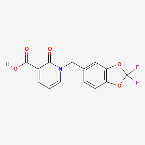 1-[(2,2-Difluoro-1,3-benzodioxol-5-yl)methyl]-2-oxo-1,2-dihydro-3-pyridinecarboxylic acid