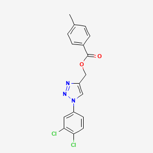 molecular formula C17H13Cl2N3O2 B3036858 [1-(3,4-dichlorophenyl)-1H-1,2,3-triazol-4-yl]methyl 4-methylbenzenecarboxylate CAS No. 400083-25-2