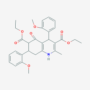 molecular formula C30H33NO7 B303686 Diethyl 4,7-bis(2-methoxyphenyl)-2-methyl-5-oxo-1,4,5,6,7,8-hexahydro-3,6-quinolinedicarboxylate 