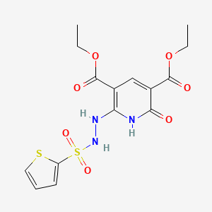 Diethyl 2-hydroxy-6-[2-(2-thienylsulfonyl)hydrazino]-3,5-pyridinedicarboxylate