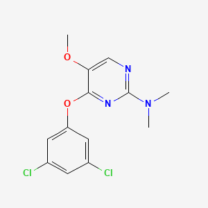 molecular formula C13H13Cl2N3O2 B3036871 4-(3,5-dichlorophenoxy)-5-methoxy-N,N-dimethyl-2-pyrimidinamine CAS No. 400084-04-0