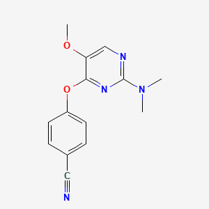 4-{[2-(Dimethylamino)-5-methoxy-4-pyrimidinyl]oxy}benzenecarbonitrile