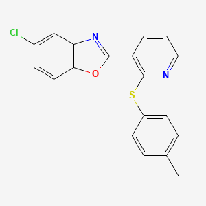 5-Chloro-2-{2-[(4-methylphenyl)sulfanyl]-3-pyridinyl}-1,3-benzoxazole