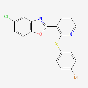 2-{2-[(4-Bromophenyl)sulfanyl]-3-pyridinyl}-5-chloro-1,3-benzoxazole