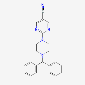 2-(4-Benzhydrylpiperazino)-5-pyrimidinecarbonitrile