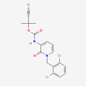 1,1-dimethyl-2-propynyl N-[1-(2,6-dichlorobenzyl)-2-oxo-1,2-dihydro-3-pyridinyl]carbamate