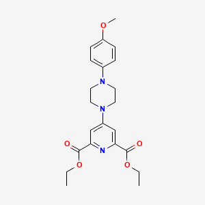 Diethyl 4-[4-(4-methoxyphenyl)piperazino]-2,6-pyridinedicarboxylate